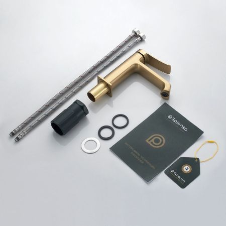 Смеситель для раковины Splenka S31.10.03, золотой сатин, артикул S31.10.03