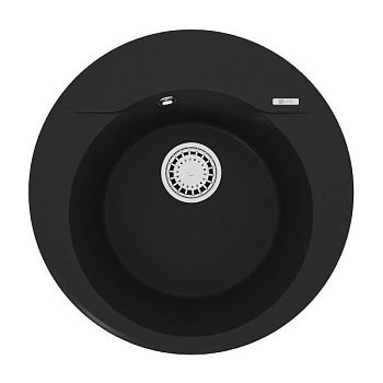 Кухонная мойка Lemark SULA 500 врезная круглая из кварцгранита цвет: Антрацит (9910001)