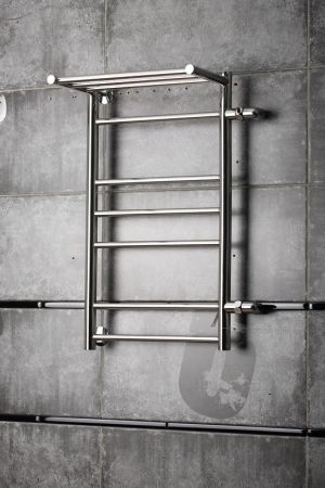 Водяной полотенцесушитель Тругор Аспект 3 П ПМ R 80x40 с полкой Хром, артикул Аспект3/ПМ508040Пправ