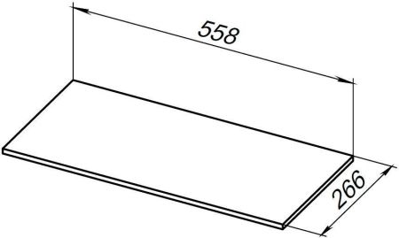 Полка для стеллажа Allen Brau Liberty 60 1.33010.GR-S графит структ, артикул 1.33010.GR-S