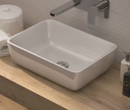 IBX, керамическая накладная раковина Horus, цвет белый, артикул HORUS