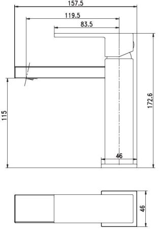 Смеситель для раковины Aquanet Blanco AF420-10W, артикул AF420-10W
