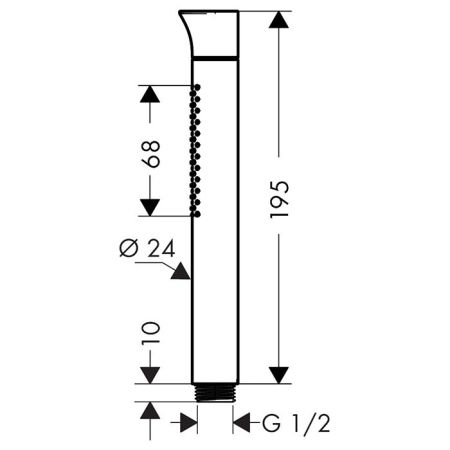 AX Starck Organic Ручной душ 2jet, ½’, цвет: Шлифованная бронза, артикул 12680140