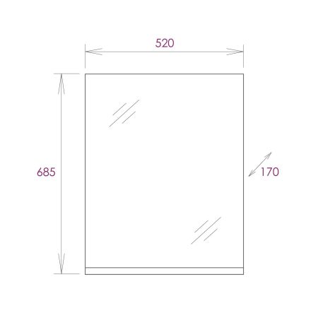 Зеркало Onika ЭКО 52 белое