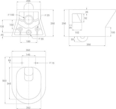 Унитаз Good Door Compact УНИ0004 подвесной с сиденьем Микролифт, артикул УНИ0004