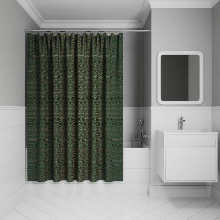 Штора для ванной IDDIS Base 200x240 см, Полиэстер, зеленый (BG06P24i11), артикул BG06P24i11