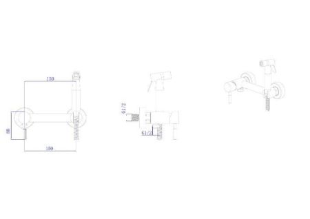 Гигиенический душ встраиваемый RUSH Melos (SUS1101-99), артикул SUS1101-99
