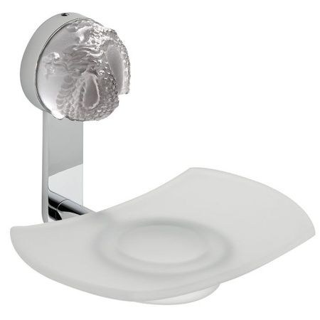 THG MOON DRAGON Мыльница стеклянная, подвесная, цвет хром