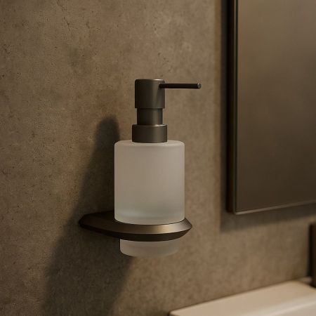 Дозатор жидкого мыла Knotlor LD103GM, оружейная сталь, артикул LD103GM