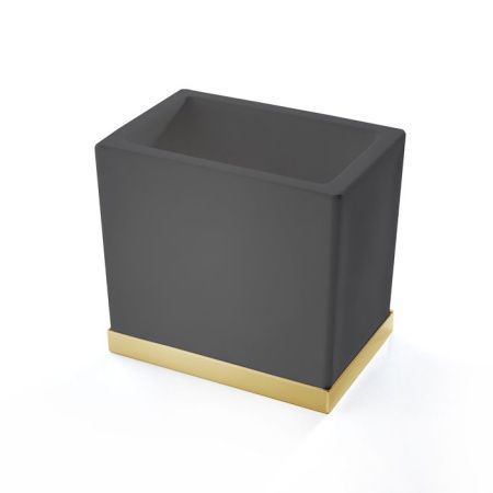 3SC Mood Deluxe Black Стакан настольный, цвет: чёрный матовый/золото 24к. 3SC Mood Deluxe Black Стакан настольный, цвет: чёрный матовый/золото 24к.