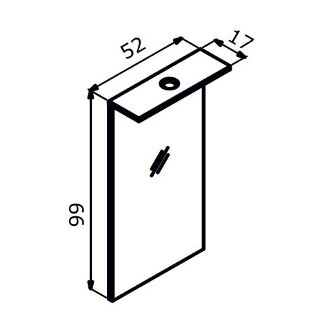 Зеркало ORKA Knidos 55 с подсветкой, черный, артикул 3000992