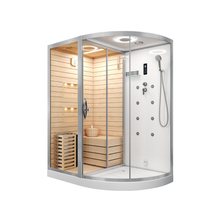 Сауна  LUGANO-L White комбинированная 2в1 Cerutti SPA 1800x1100x2230 Сауна  LUGANO-L White комбинированная 2в1 Cerutti SPA 1800x1100x2230
