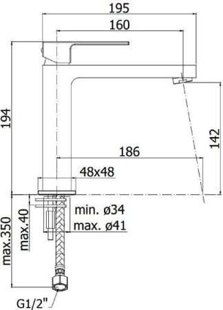 Смеситель для раковины Paffoni Elle EL074CR, артикул EL074CR