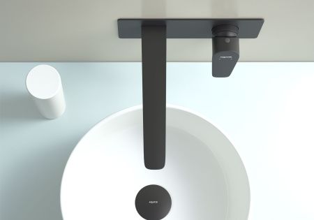 Смеситель для раковины настенный (внешняя и скрытая часть) AQUATEK, матовый черный AQ1113MB БЕТТА Смеситель для раковины настенный (внешняя и скрытая часть) AQUATEK, матовый черный AQ1113MB БЕТТА