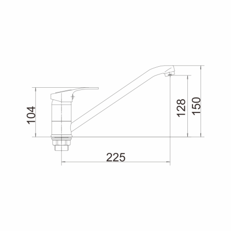 Смеситель для кухни FASHUN A4837, хром