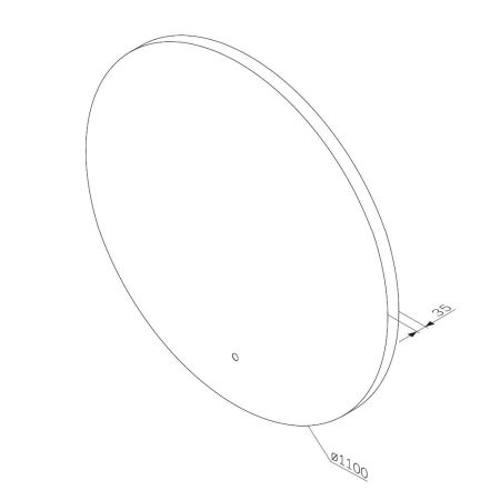 M85MOX41101S X-Joy Зеркало круг с интерьерной Led подсветкой, ИК-сенсорром, 110 см, артикул M85MOX41101S