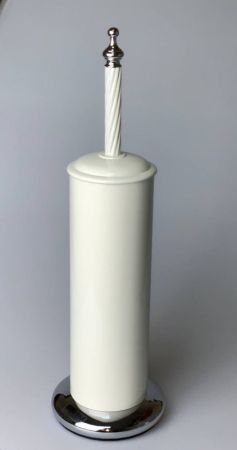 Stil Haus Giunone, напольный металлический ёрш, цвет хром - белый, артикул G039(03)