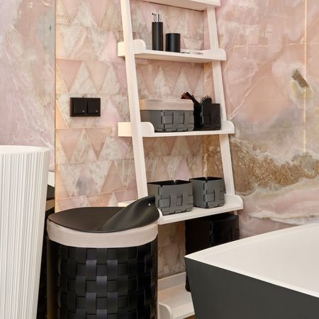 ADJ Стакан для зубных щеток, D7xH10 см., цвет: черный/хром, артикул 4941.01/03