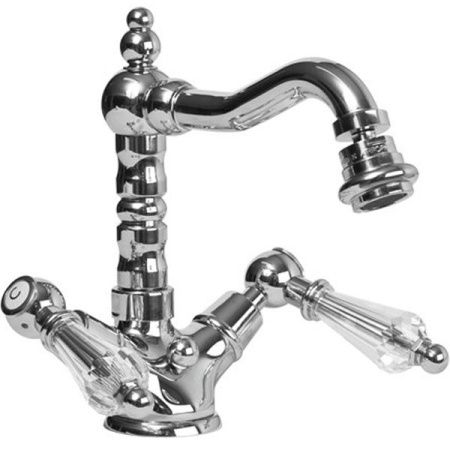 Смеситель для биде Cezares Diamond BS2 прозрачные ручки 01 Хром Смеситель для биде Cezares Diamond BS2 прозрачные ручки 01 Хром