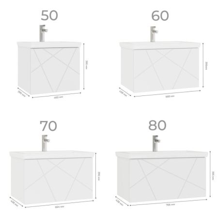 Тумба под раковину подвесная VIGO Geometry 032, 50 см, артикул 032