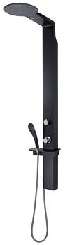 Gedy G-WELLNESS 00, многофункциональная душевая панель с термостатом, цвет черный матовый