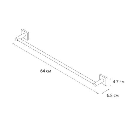 Полотенцедержатель FIXSEN LUX CHROME FX-15001A, хром, артикул FX-15001A