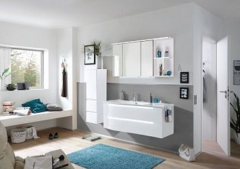 Комплект мебели Puris Purefaction, 1200 мм правый, цвет белый высокоглянцевый