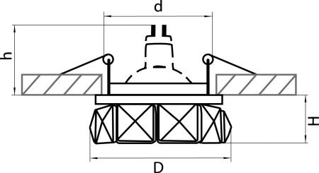 Светильник точечный встраиваемый декоративный под заменяемые галогенные или LED лампы Onda Lightstar 032702 Светильник точечный встраиваемый декоративный под заменяемые галогенные или LED лампы Onda Lightstar 032702