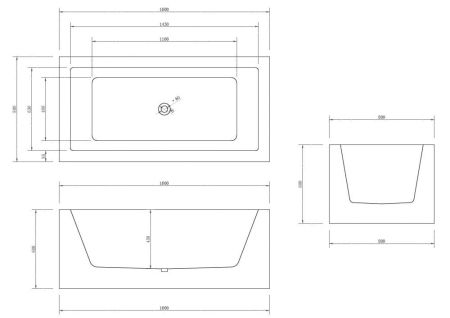 Акриловая ванна ABBER AB9406-1.6