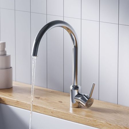 D3007000 Logic кухонный смеситель поворотный, хром, артикул D3007000