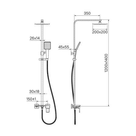Душевой гарнитур IDDIS Bild (BILSB1Fi06), артикул BILSB1Fi06