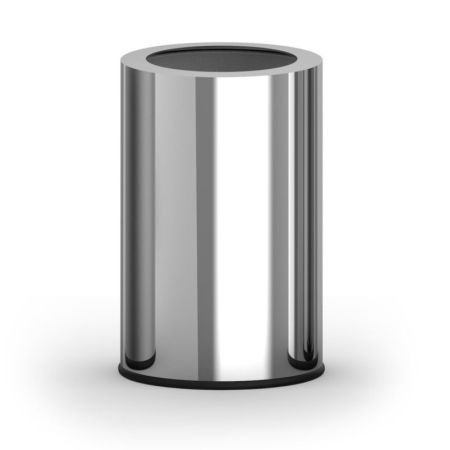 Ведро, Decor Walther, ROOMS, без крышки, ширина, мм-205, глубина, мм-205, высота, мм-325, тип установки-напольный, с вставкой из нержавеющей стали, цвет-хром, артикул 0615000