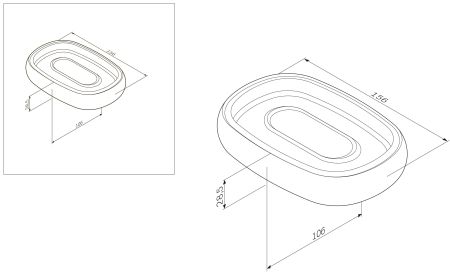 A3031200 Sensation, Стеклянная мыльница, отдельно стоящая, хром, шт