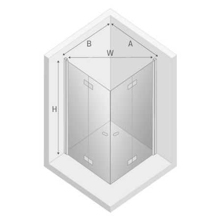 Душевое ограждение NEW TRENDY NEW SOLEO складные 2D 70x100x195 D-0147A/D-0154A (хром)
