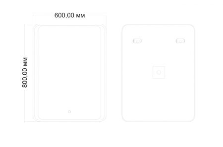 Зеркало с подсветкой ART&MAX ELEGANT AM-Ele-600-800-DS-F, артикул AM-Ele-600-800-DS-F