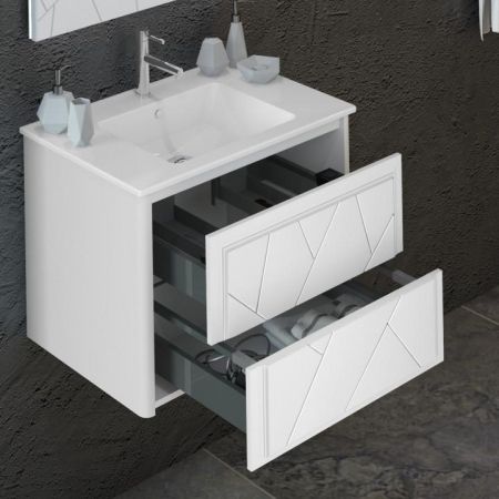 Мебель для ванной Луиджи 70 белый матовый Opadiris Белый матовый, артикул 