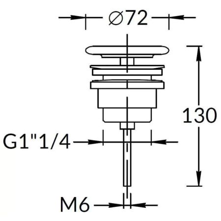 Донный клапан с керамической крышкой, артикул DRR.1/WHT