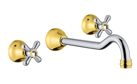 Смеситель для раковины Webert Armony AM750404017, хром/золото, артикул AM750404017