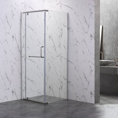 Душевой угол Veconi Rovigo RV-18, 900x900x2000, хром, стекло прозрачное, артикул RV18-90-01-C6