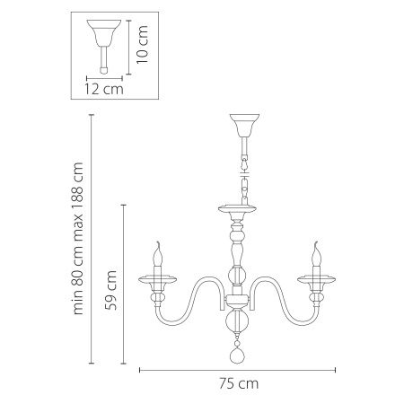Люстра подвесная Azzurro Lightstar Premium 699084