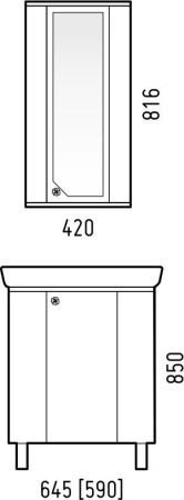 Тумба угловая "Флоренция 40", Элегия 46