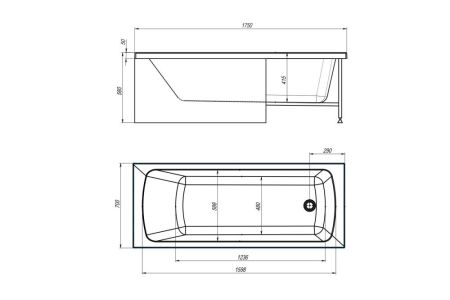 Акриловая ванна Royal Bath  VIENNA RB953506 175x70x58, артикул RB953506