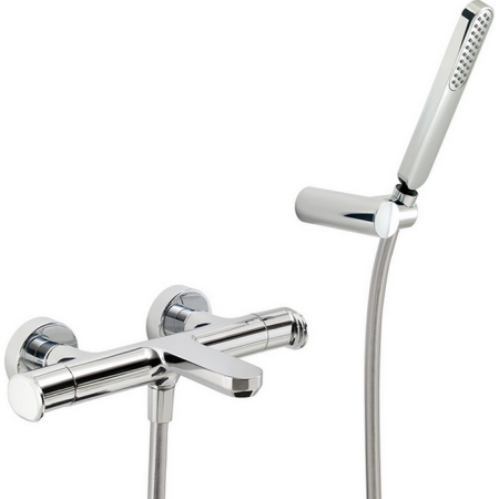 CISAL LineaViva Смеситель термостатический настенный для ванны/душа с ручной лейкой,держателем и шлангом, цвет хром, артикул LVD2101021