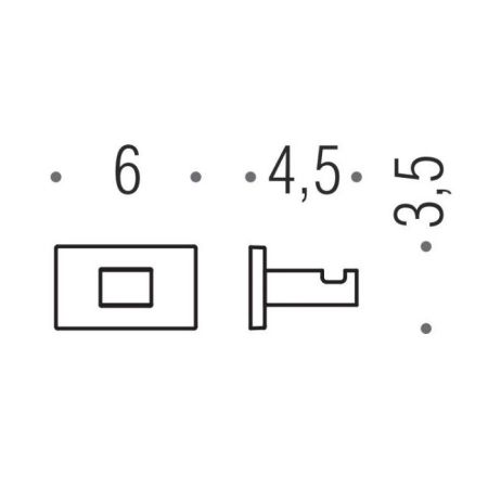 Colombo Look Крючок одинарный, цвет: PVD графит полированный, артикул BLC27.GL