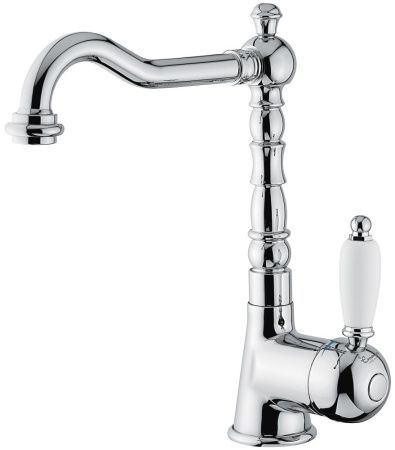 Смеситель Laguna с донным клапаном для раковины, цвет хром-золото