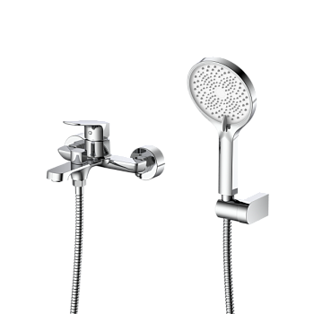 Смеситель для ванны с душем DQ Frankfurt короткий излив хром (DA1733201)