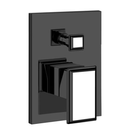 Gessi Eleganza Встраиваемый однорычажный смеситель с автоматическим переключателем ванна/душ(внешние части), цвет: черный металлик