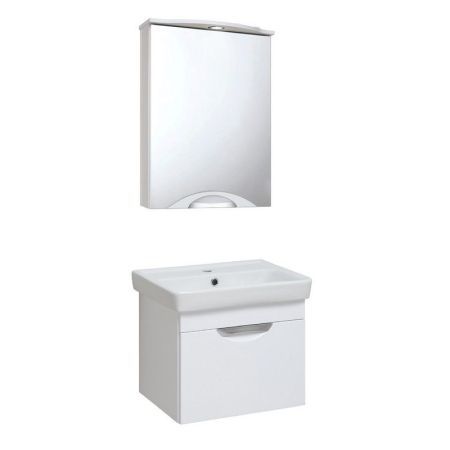 Зеркальный шкаф Runo Ибица 50 4620750023713 с подсветкой Белый, артикул 4620750023713