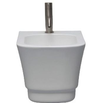 White Ceramic Idea, подвесное биде c крепежом, 51x34x28h см, цвет белый глянцевый