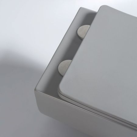 Унитаз подвесной Evo VT1-34SMG безободковый, цвет серый матовый, ультратонкое soft-close сиденье, артикул VT1-34SMG